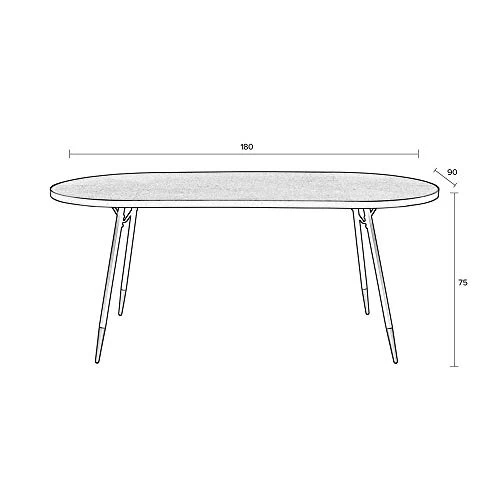 BOITE A DESIGN Table 180 cm Denise