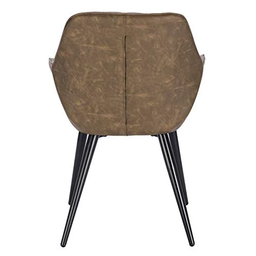 WOLTU BH251dbr-1,1 Chaise de Salle à Manger Moderne Chaise de Cuisine en Similicuir et métal,Brun Foncé
