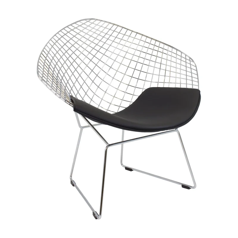 Vaukura Chaise BERTOIA Diamond - Chaise Design métallique (Plusieurs Couleurs)