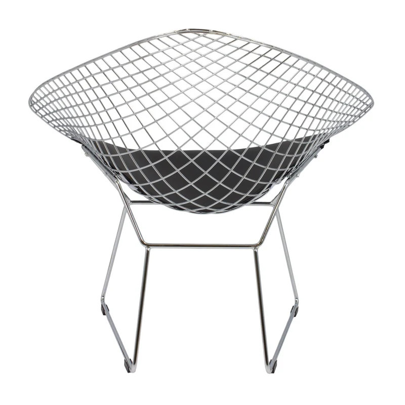 Vaukura Chaise BERTOIA Diamond - Chaise Design métallique (Plusieurs Couleurs)