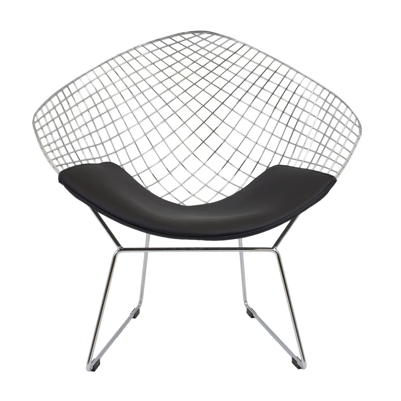 Vaukura Chaise BERTOIA Diamond - Chaise Design métallique (Plusieurs Couleurs)