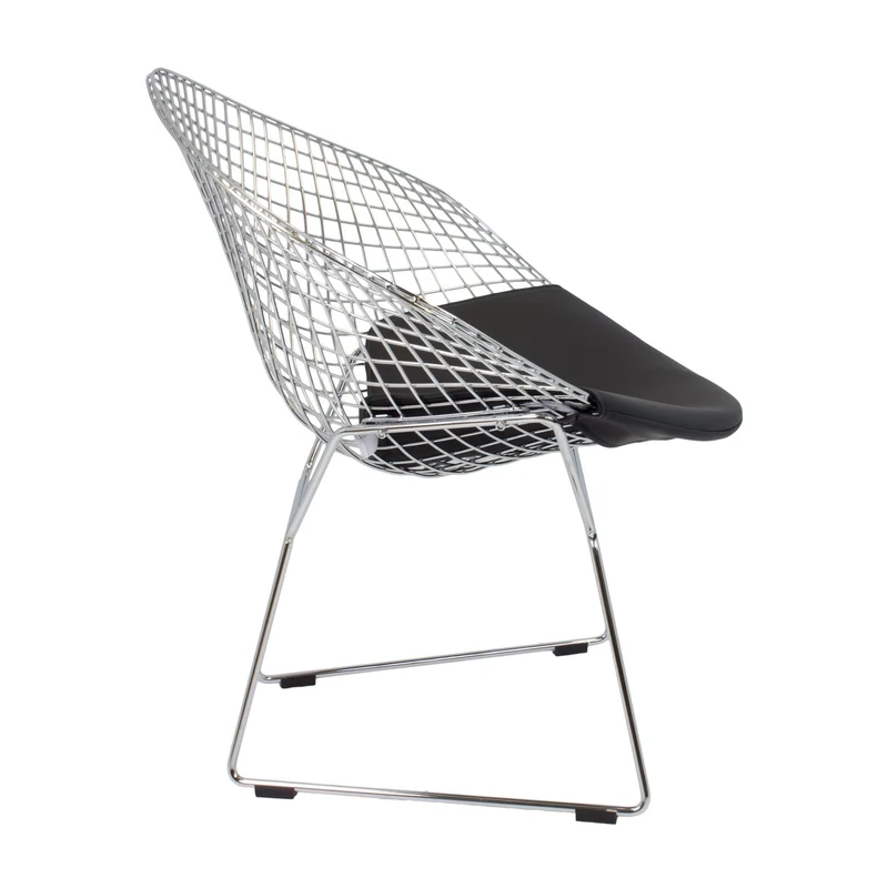 Vaukura Chaise BERTOIA Diamond - Chaise Design métallique (Plusieurs Couleurs)