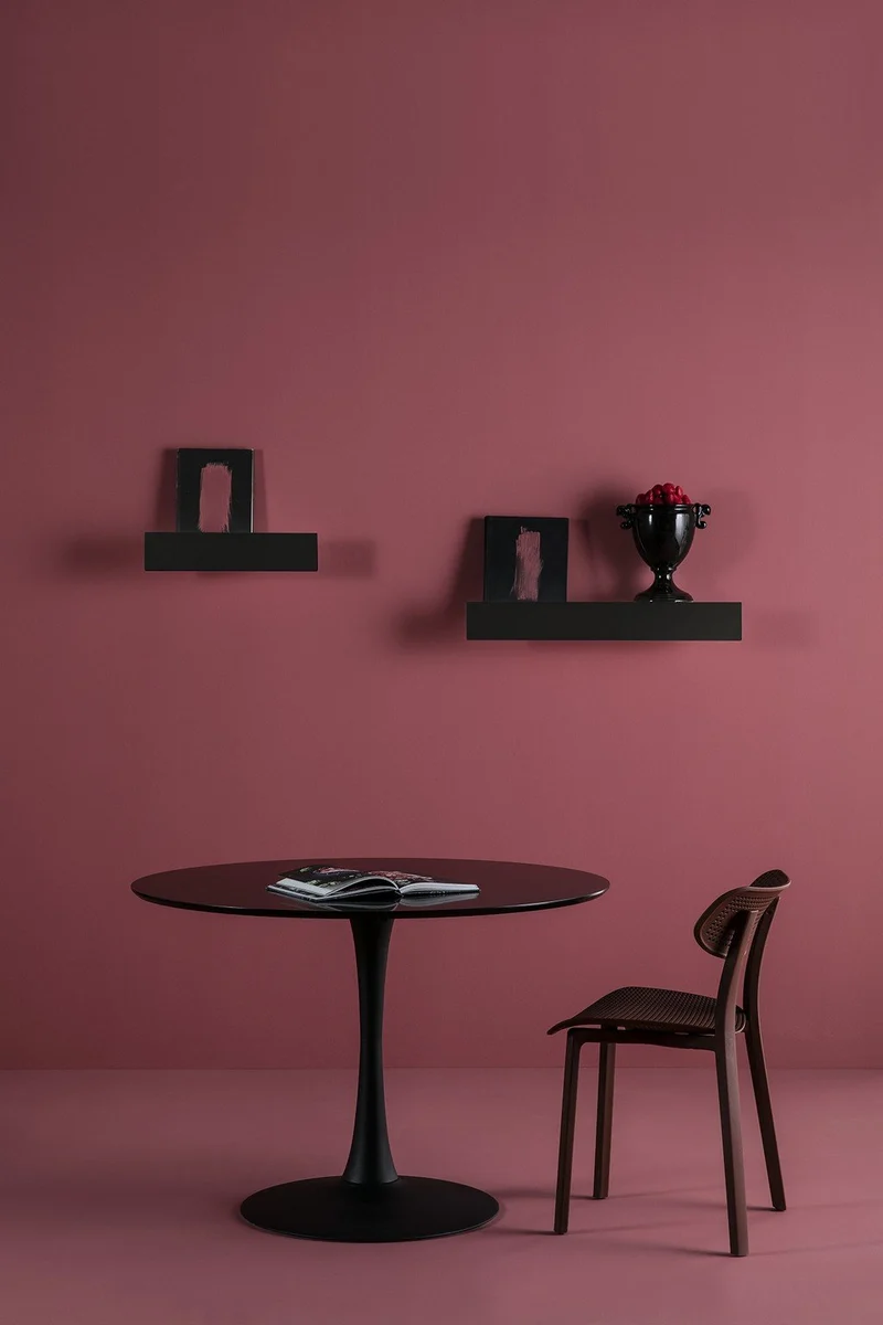 ambiato Oda Table de Salle à Manger Blanc Noyer 110 cm