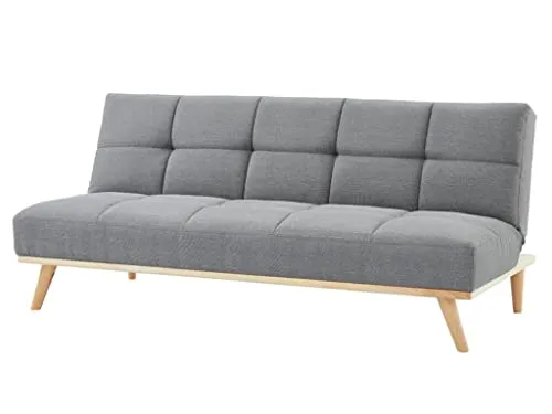 Canapé Convertible clic-clac en Tissu ORNETA - Gris - Vente-unique
