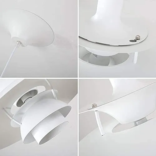 Nordic E27 Lampe suspension moderne avec parapluie coloré pour salle à manger Blanc Ø 40 cm