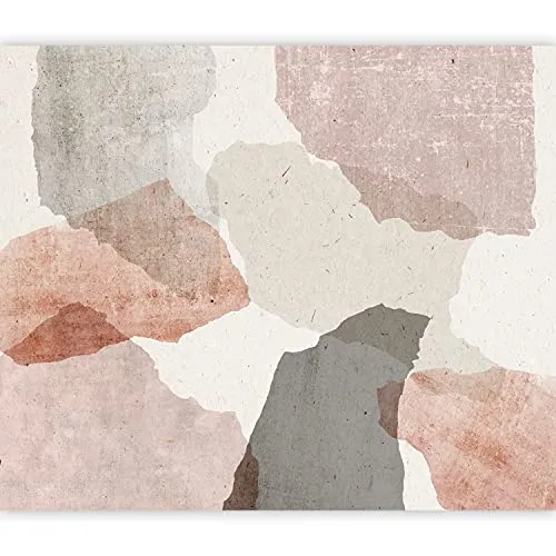 murando Papier peint intissé Abstrait 350x256 cm Décoration Murale XXL Poster Tableaux Muraux Tapisserie Photo Trompe l'oeil Béton rose a-A-0843-a-a
