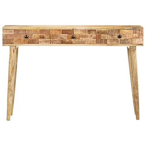 vidaXL Bois de Manguier Massif Table Console Table de Couloir Table d'Entrée Table sous Miroir Salon Salle de Séjour Maison Intérieur 115x35x76 cm