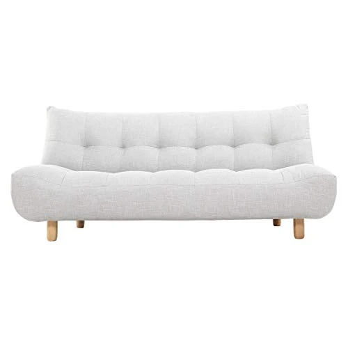 Miliboo Canapé Convertible scandinave Gris et chêne Yumi