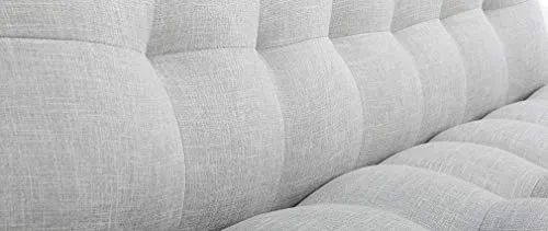 Miliboo Canapé Convertible scandinave Gris et chêne Yumi