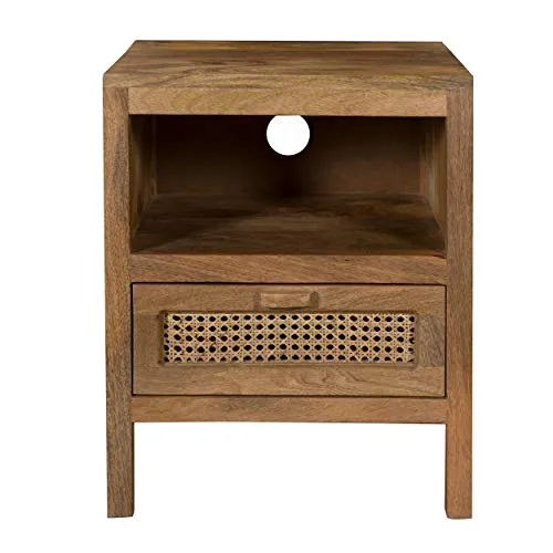 Rendez vous déco Table de Chevet en cannage Tiki