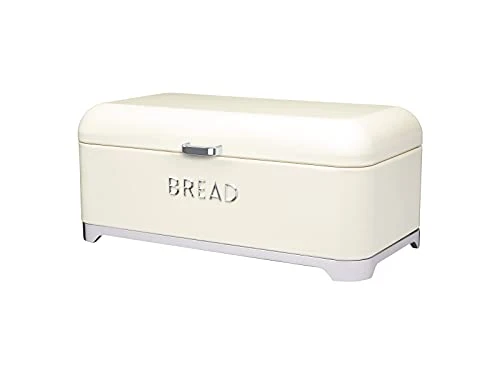 KitchenCraft Lovello Boîte à Pain en Acier, 42 x 22 x 18 cm, Couleur Crème