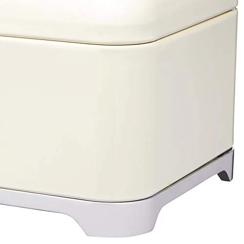 KitchenCraft Lovello Boîte à Pain en Acier, 42 x 22 x 18 cm, Couleur Crème