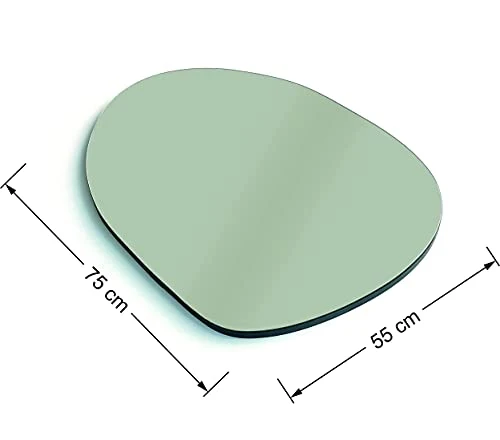 Gozos Denia Miroir Murale | Asymétrique Miroir | Objet Décoratif pour Les Murs | Idéal comme Objet de Décoration en Salon, Salle de Bain, Miroir Maquillage | 75 x 55 x cm