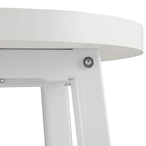 WOLTU BH130ws-2 Lot de 2 Tabourets de Bar Tabouret de Bistrot Structure en Acier Stable et Durable Surface d'assise en MDF,Blanc