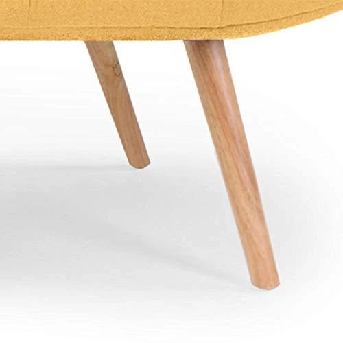 Lot de 2 fauteuils Danios Tissu Jaune