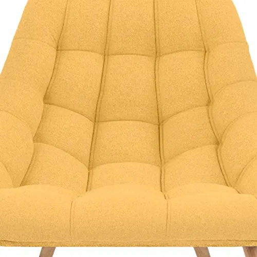 Lot de 2 fauteuils Danios Tissu Jaune