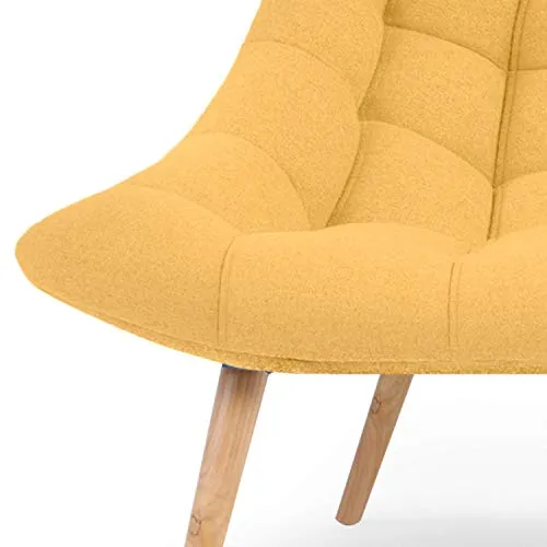 Lot de 2 fauteuils Danios Tissu Jaune