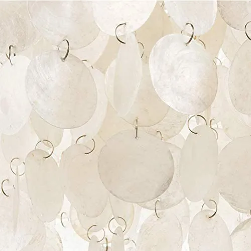 Suspension moderne pour chambre à coucher - Plafonnier en coquillages - Suspension en coquillage de centaines de Capiz - Plaques nacrées - Lustre - Salle à manger - Couloir - E27