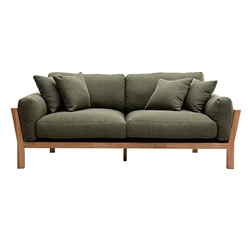 Miliboo Canapé scandinave 3 Places déhoussable Kaki KYO