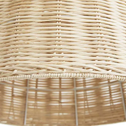 LIFA LIVING Abat Jour en rotin pour lampadaire, Abat-Jour en Osier pour Suspension, Plafonnier tissée à la Main Design scandinave, Luminaire pour Salle à Manger, Douille E27
