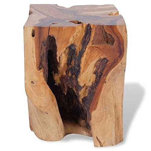 vidaXL Teck Massif Tabouret Repose-Pied Table d'Appoint Table Basse Salon