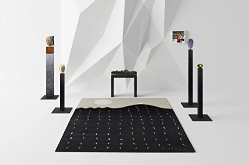 RugVista, Xenia, Fait à la Machine, Tapis, Moderne, Longue Pile, ∅ 200 cm, Rond, Oeko-Tex Standard 100, Polypropylene, Couloir, Chambre, Cuisine, Salon, Beige/Bleu
