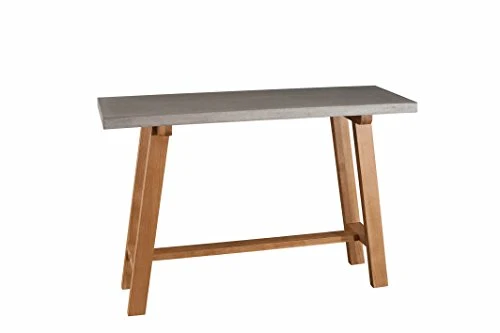 Macabane Console, Chene Clair/Beton, 115 x 38 x 77,5 cm