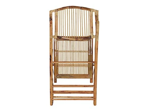 Beliani - Lot de 4 Chaises Pliantes - Trentor - en Bambou et Rotin, Marron