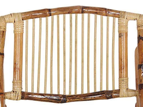 Beliani - Lot de 4 Chaises Pliantes - Trentor - en Bambou et Rotin, Marron
