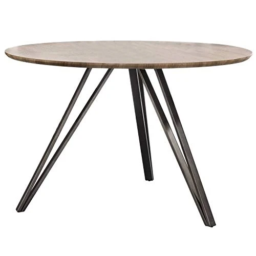 L'Héritier Du Temps Table à Manger Hinsk Ronde Table de Repas Hinsk Design Indus 73x120x120cm
