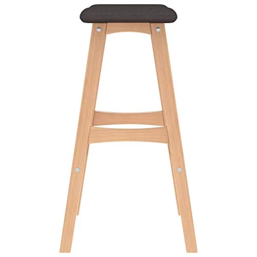 vidaXL 2X Tabourets de Bar Chaises de Comptoir Sièges de Comptoir Chaises de Bar Tabourets de Pub Sièges de Salle à Manger Cuisine Marron Tissu