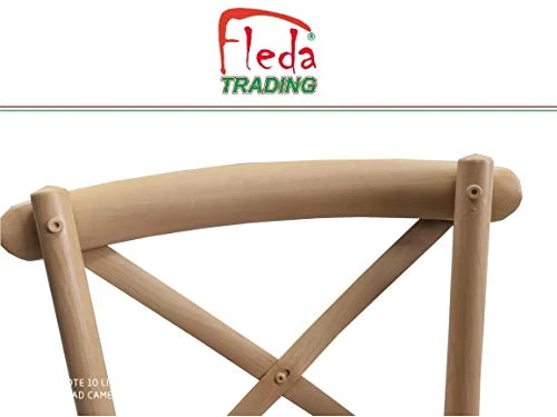 Fleda TRADING Chaise de Style Village, modèle viennois, en métal, Effet Vieilli minable, Pack DE 4 CHAISES (Bois)