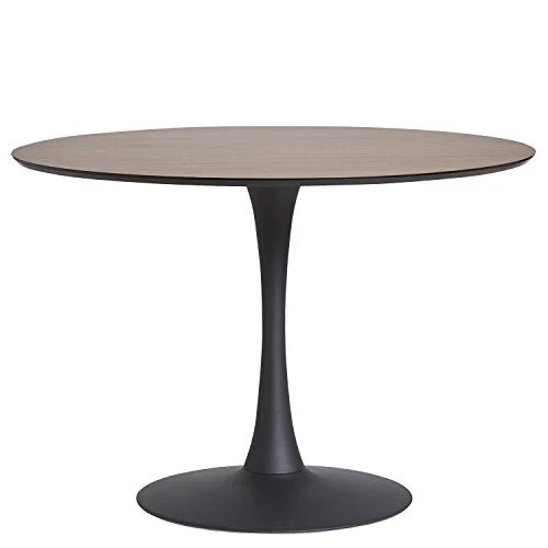 ambiato Oda Table de salle à manger Blanc noyer 110 cm