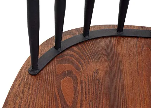 2X Chaise de Salle à Manger HWC-G69, Chaise pour la Cuisine, Style rétro, métal, gastronomie - Vintage Marron