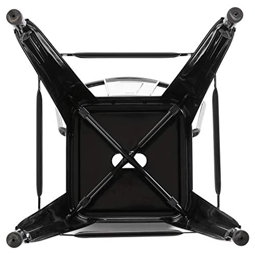 HOMCOM Lot de 4 tabourets de Bar Industriel avec Dossier Hauteur Assise 76,5 cm métal Noir