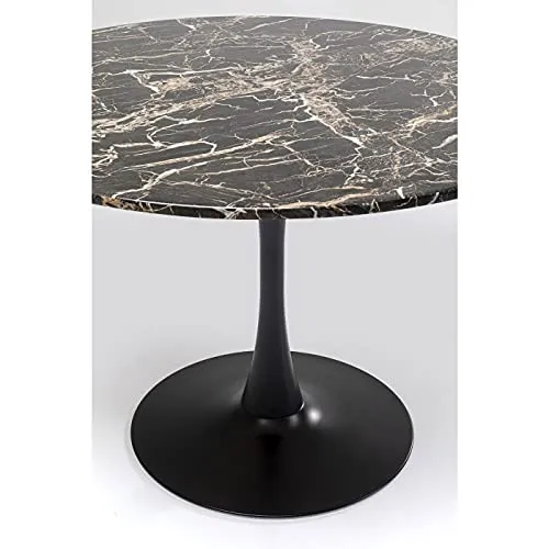 Table Schickeria 110cm Effet marbre Noir Kare Design