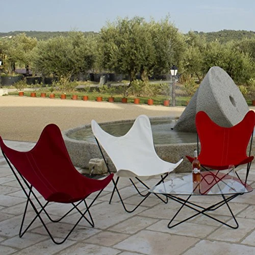 Fauteuil AA Butterfly - Structure Noire (Blanc)