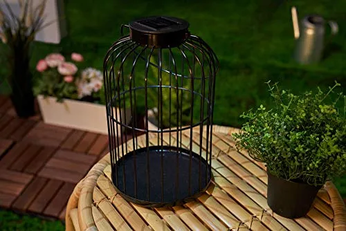 Pauleen 48062 Sunshine Melody Lanterne Solaire Noire d'extérieur-pour balcons ou Jardins, Métal, 0.006 W