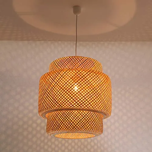 Lussiol 250601 Suspension, Bambou, 60 W, Naturel, Grand