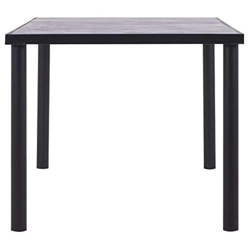 vidaXL Table de Salle à Manger Table à Dîner Table de Cuisine Table de Repas Meuble à Manger Maison Intérieur Noir et Gris Béton 180x90x75 cm MDF