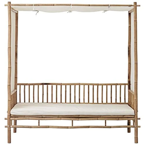 Mandisa Canapé Bambou/Toile 80x180 cm