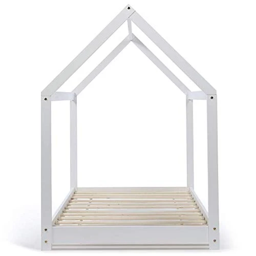 IDMarket - Lit cabane 90x190 cm Neel Blanc