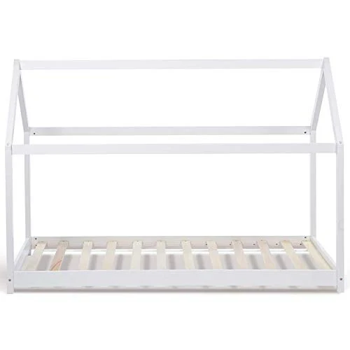 IDMarket - Lit cabane 90x190 cm Neel Blanc