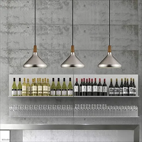 Plafonnier nordique post-moderne en bois en alliage d'aluminium suspension danoise industrielle salle à manger cuisine restaurant bar inox argent/lustre en or (Color : Silver, Design : 3)