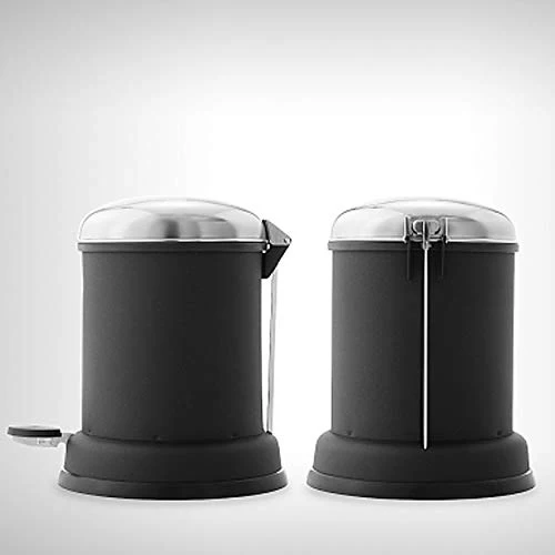 Vipp 1304 Poubelle, Acier Inoxydable, Noir, 4 l