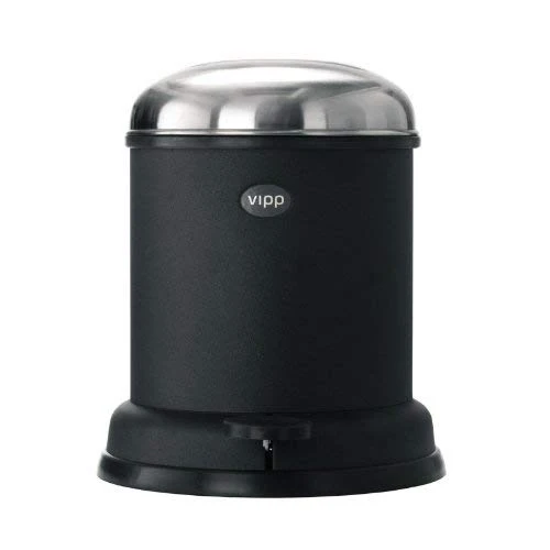 Vipp 1304 Poubelle, Acier Inoxydable, Noir, 4 l