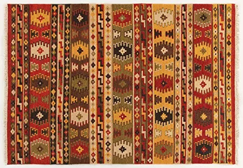 Kilim Carpets by Jalal Tapis Kilim Sivas 3 Rouge/Multicolore 160 x 230 cm