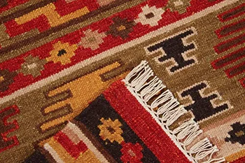 Kilim Carpets by Jalal Tapis Kilim Sivas 3 Rouge/Multicolore 160 x 230 cm