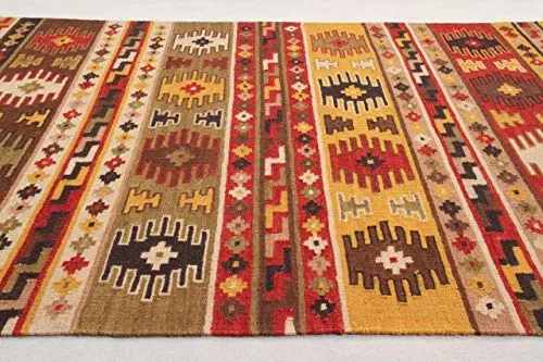 Kilim Carpets by Jalal Tapis Kilim Sivas 3 Rouge/Multicolore 160 x 230 cm