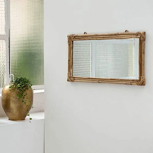 DECOCLICO Miroir rectangulaire en rotin Moka